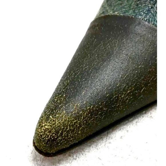 CHANEL Vintage Wash denim & leather heel high cut short boots EU 9 38 US - Picture 7 of 14